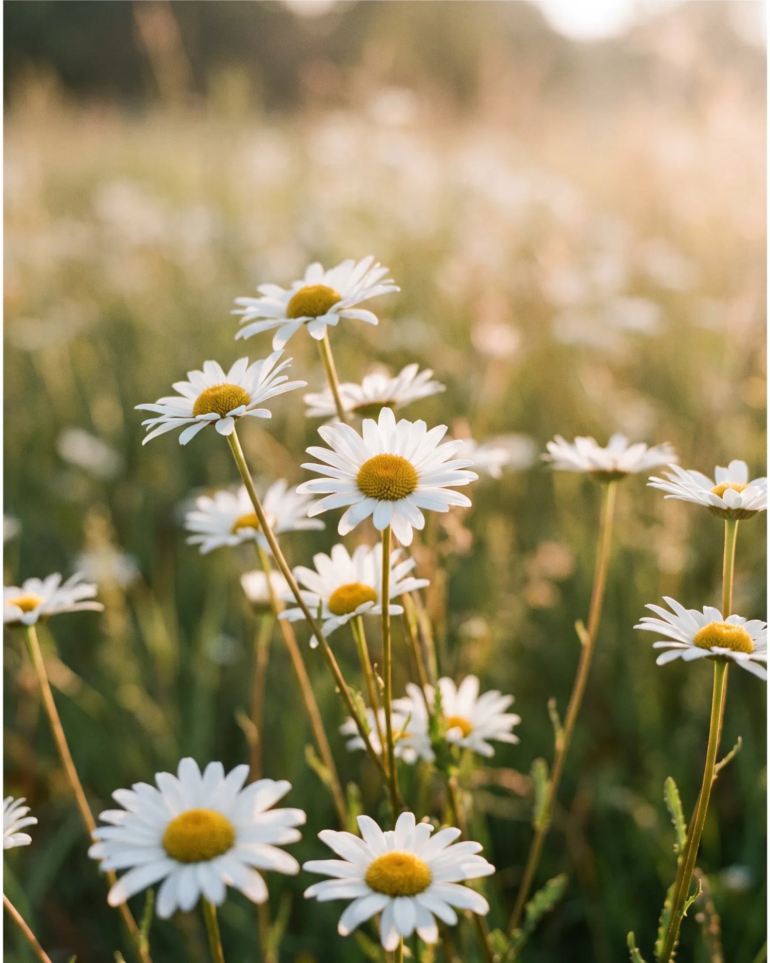 Gros plan de marguerites artificielles