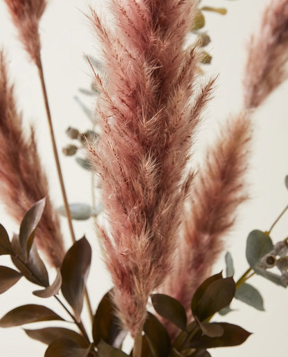 Gros plan sur le pennisetum artificiel de « Fumée d'Automne »