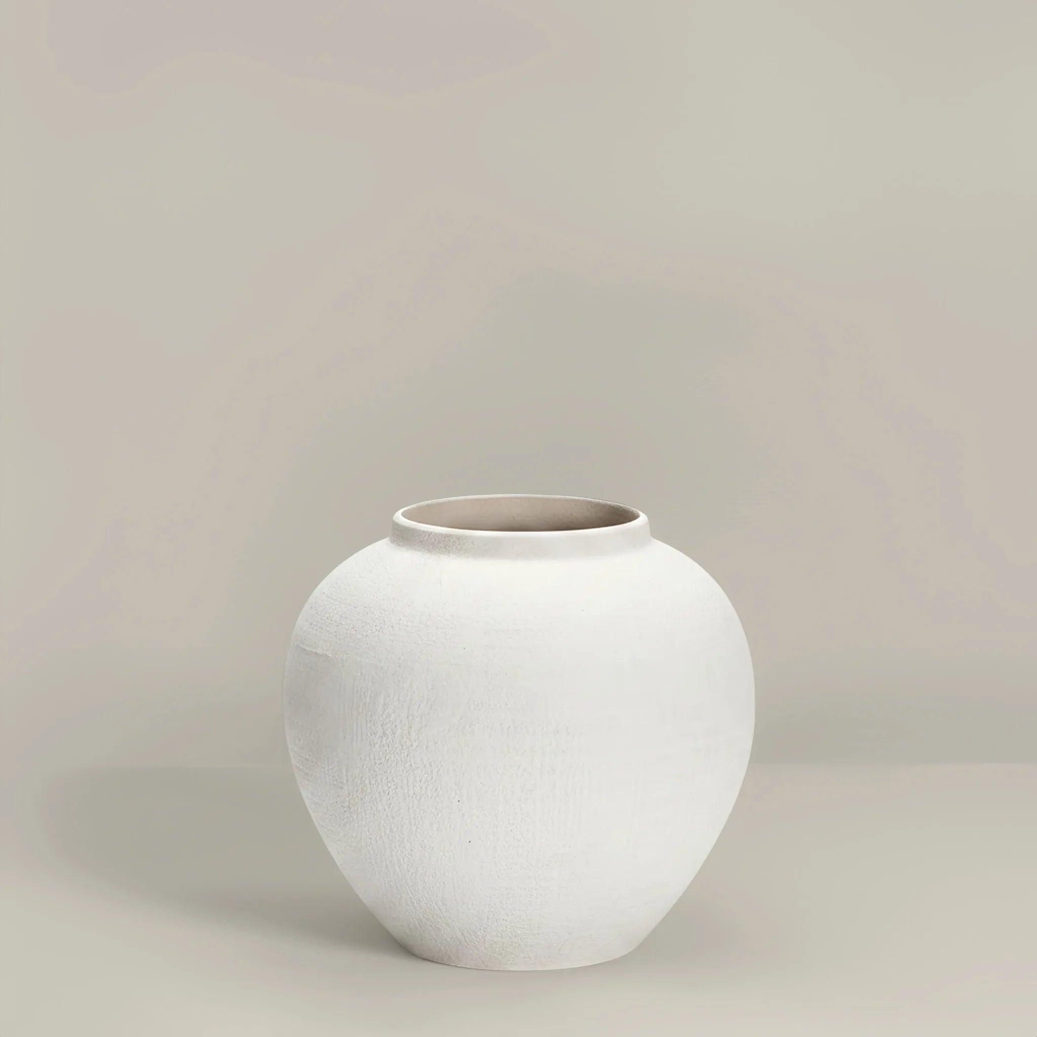 Vase céramique effet pierre, boule H 20 cm