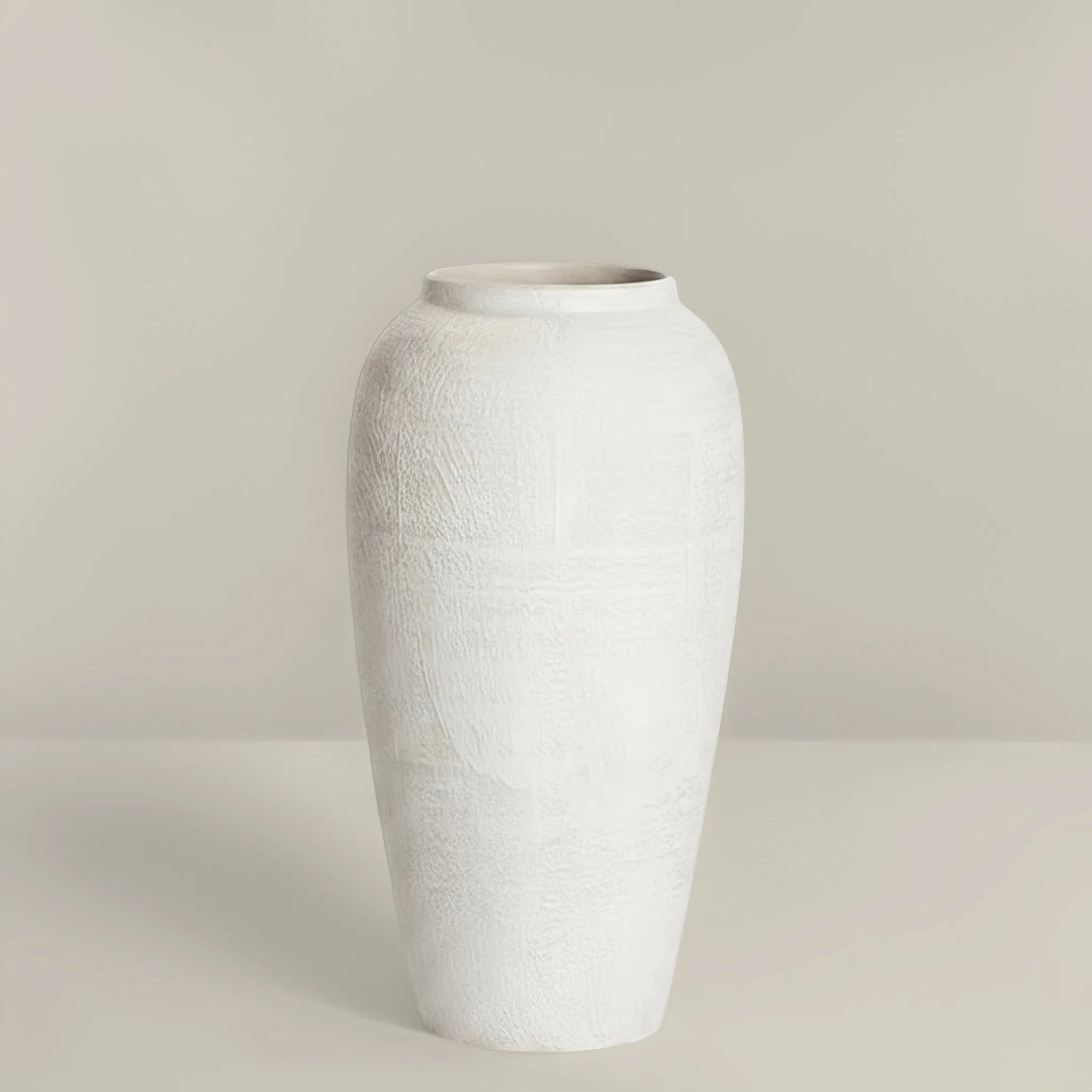Vase céramique effet pierre, cylindre H 34 cm