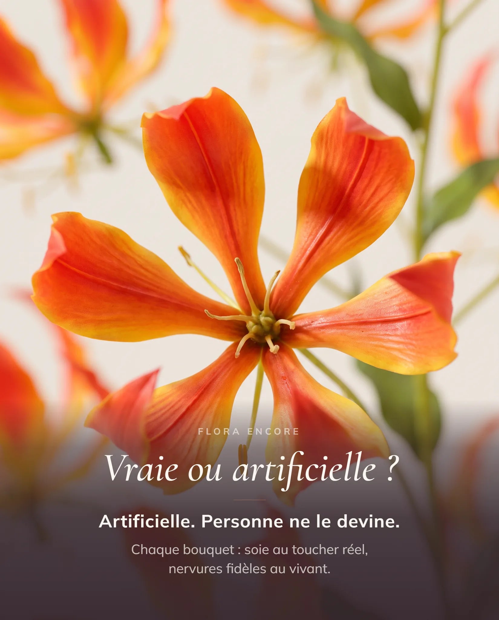 Vraie ou artificielle ? Pétales en soie au toucher réel