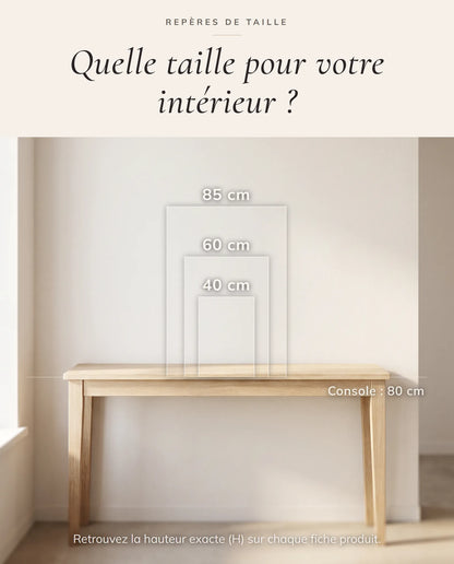 Quelle taille pour votre intérieur — repères 40, 60 et 85 cm
